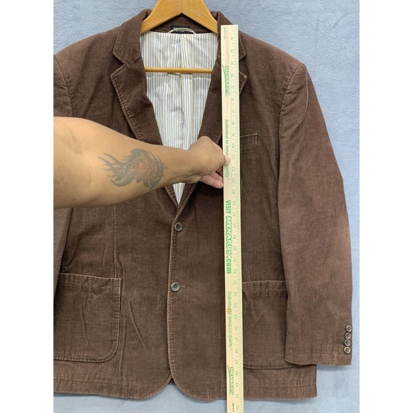 Consensus Sportswear Blazer Mens Size X-Large Brown Corduroy Two Button Notch - Picture 8 of 16